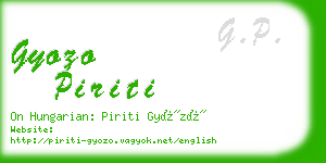 gyozo piriti business card